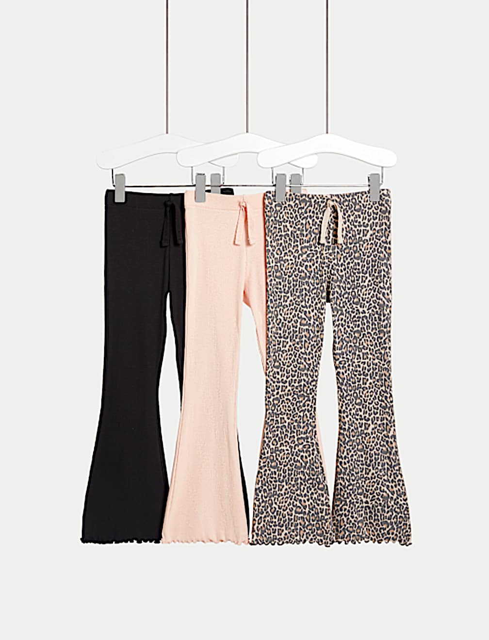 3pk Cotton Rich Flared Leggings (2-8 Yrs)