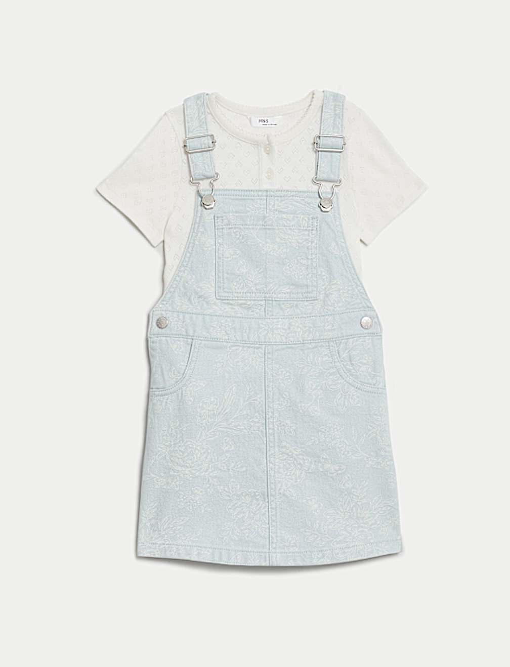 2pc Denim Pinafore Outfit (2-8 Yrs)