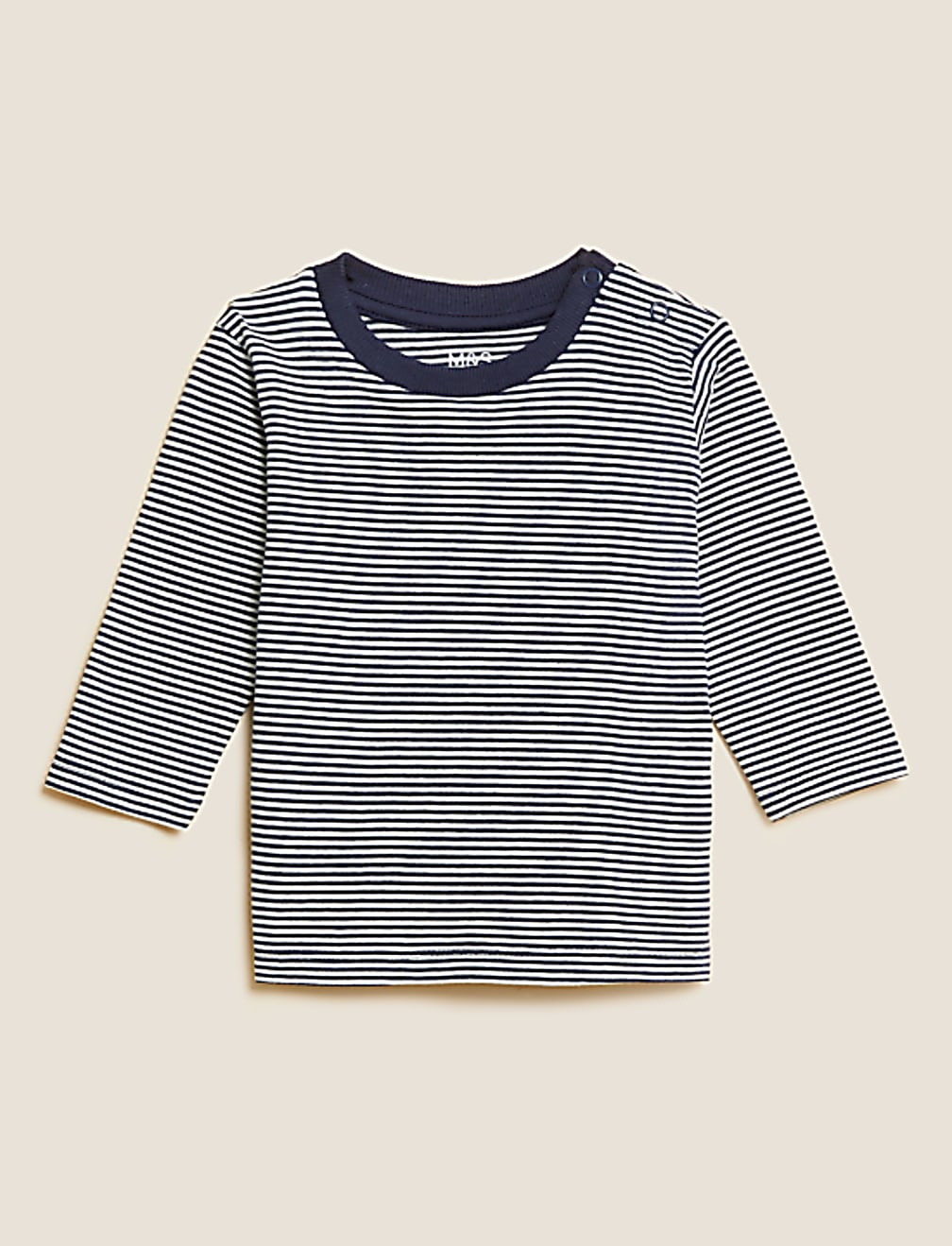 Pure Cotton Striped Long Sleeve Top