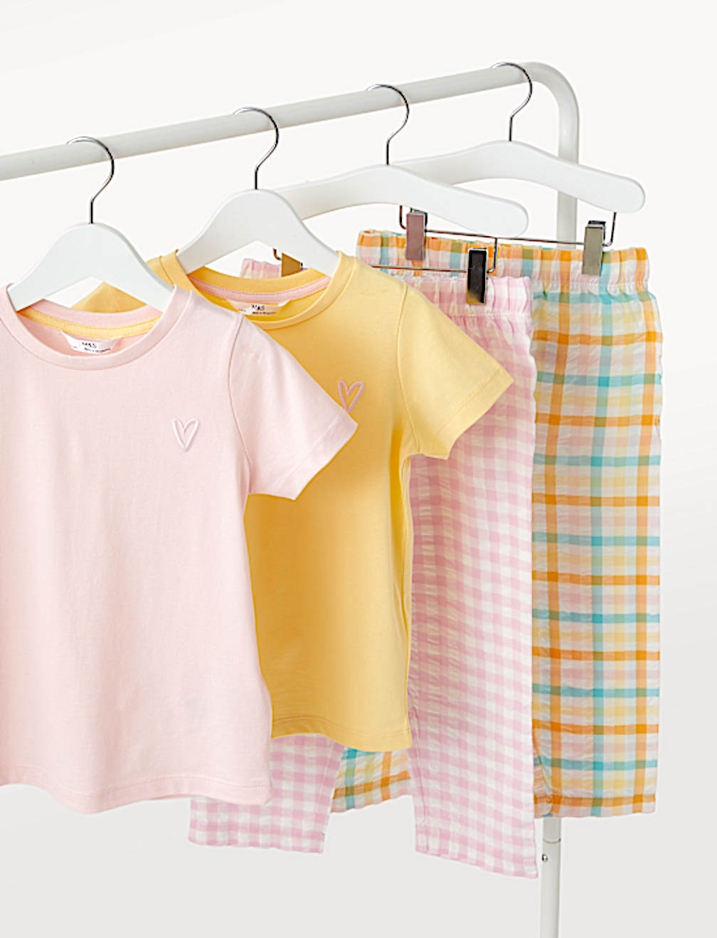 2pk Cotton Rich Checked Pyjama Sets