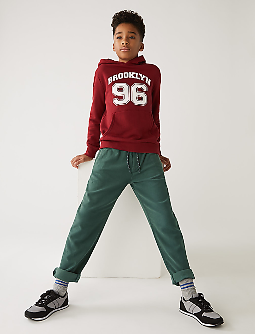 Relaxed Cotton Rich Skater Chinos