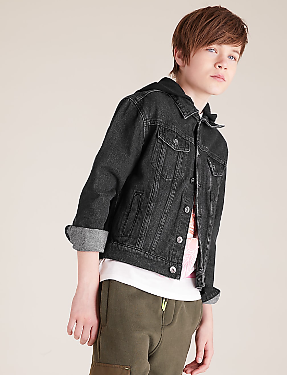 Denim Hooded Jacket
