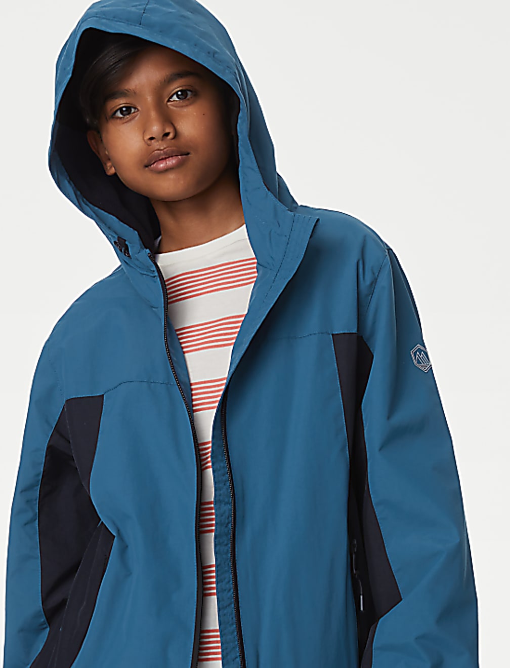 Location Bronx Boys Waterproof Rain Jacket With Hood & Balaclava - Camo, Ages 8-9 Or 15-16 Years - View #2