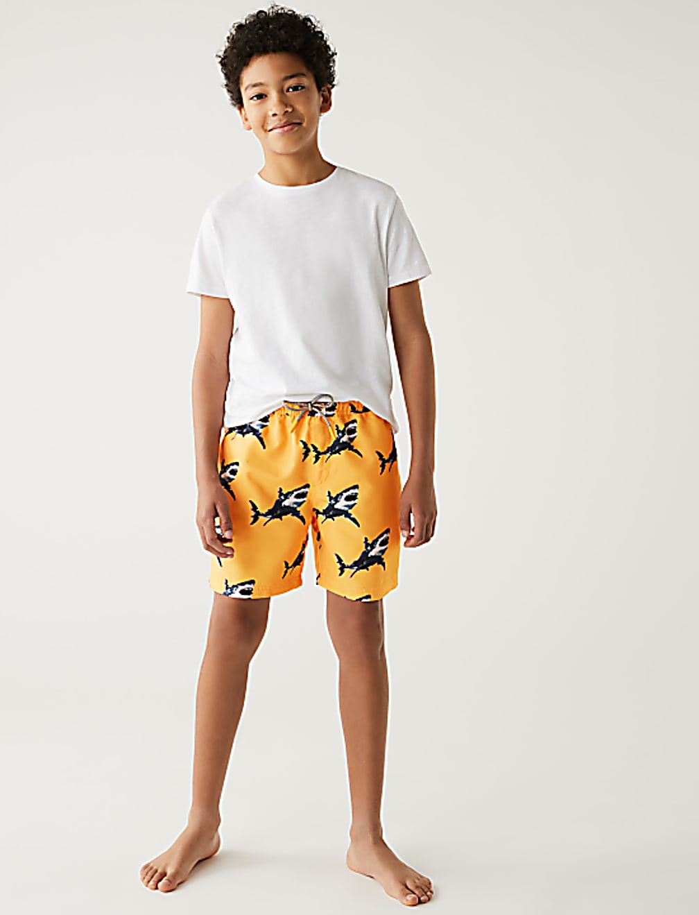 Shark Print Swim Shorts (6-16 Yrs)