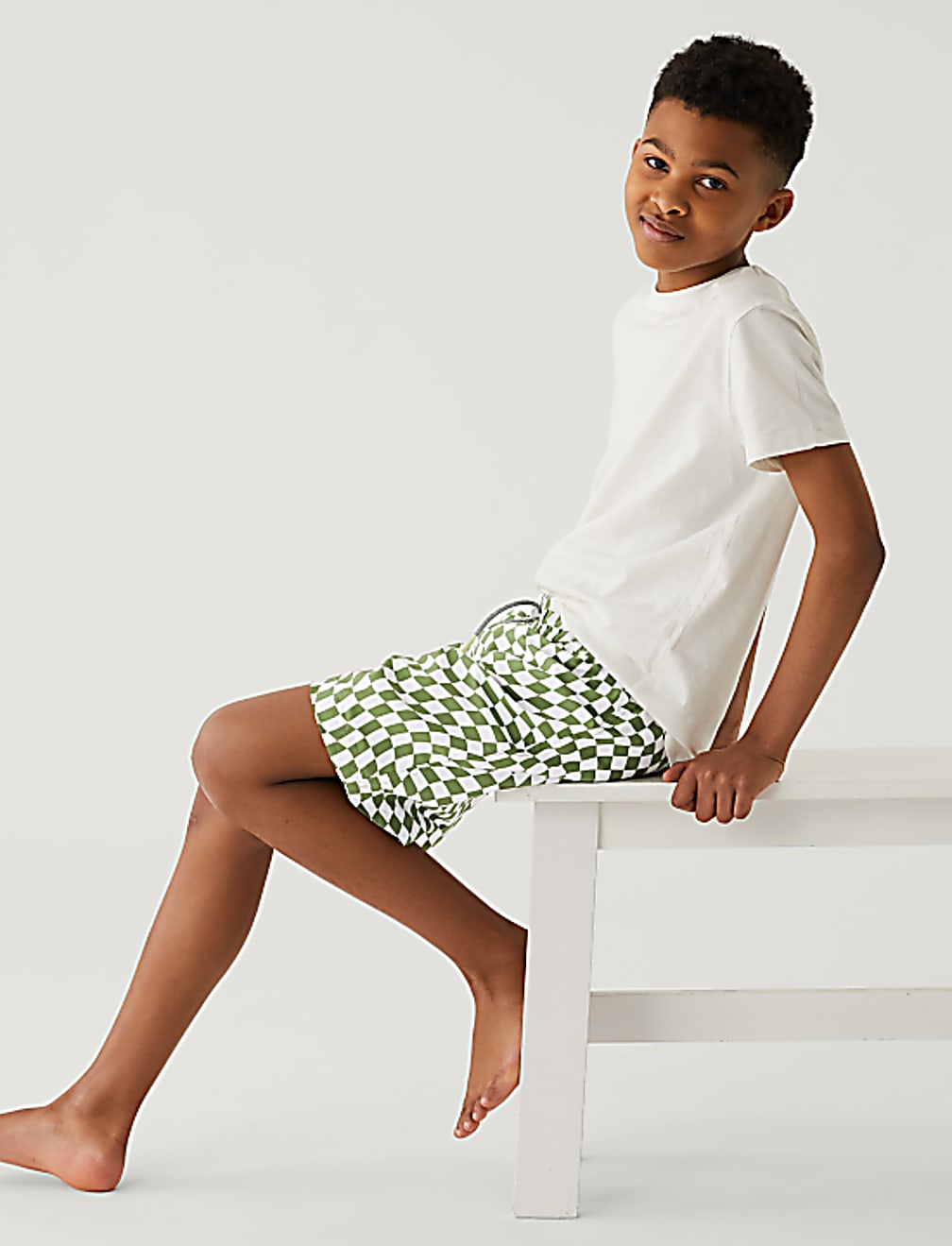 Checked Swim Shorts (6-16 Yrs)