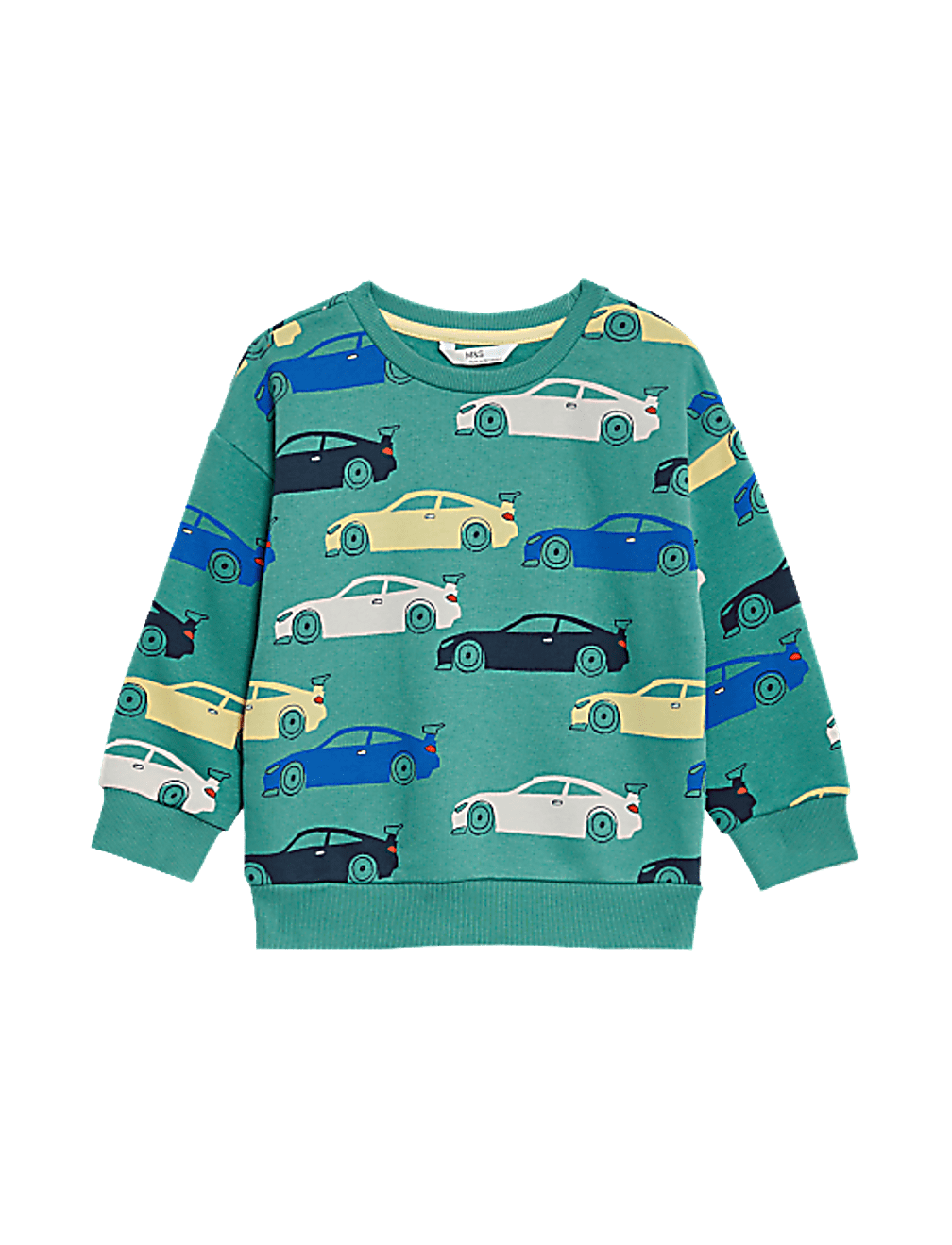 Cotton Rich Cars Sweatshirt (2-8 Yrs)
