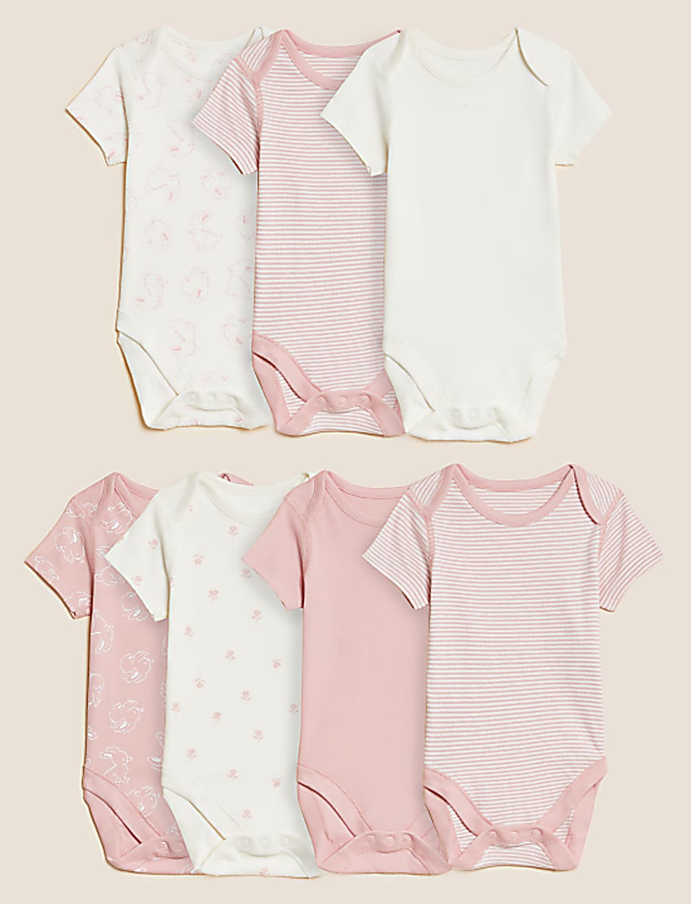 7pk Pure Cotton Bodysuits
