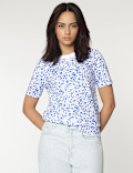 Pure Cotton Abstract Print T-Shirt