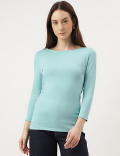 Fitted Slash Neck Tee