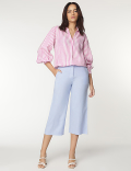 Linen Rich Wide Leg Trousers
