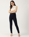 Viscose Mix Plain Skinny Fit Treggings