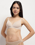 Cotton Mix Padded Demi Cup Bra