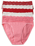 Pack of 5 Monotone Lace Trim Knickers