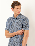 Pure Cotton Printed Collar Neck Shirt