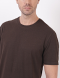 Pure Cotton Plain Round Neck T-Shirt