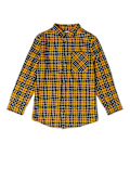 Pure Cotton Checked Spread Collar Shirt