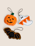 3pk Felt Hanging Halloween Decorations
