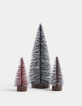 3pk Bristle Tree Decorations