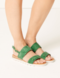 Suede Two Band Sandals