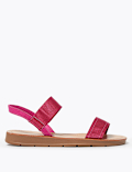 Elastic Strap Flat Open Toe Sandals