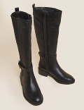 Buckle Knee High Boots