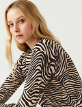 Supersoft Animal Print V-Neck Jumper
