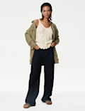 Pointelle Textured V Neck Knitted Vest