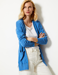 Pure Cotton Open Front Cardigan