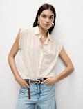 Cotton Rich Sparkly Striped Shirt