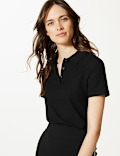 Pure Cotton Fitted Polo Shirt