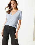 Cotton Rich Straight Fit Slub T-Shirt