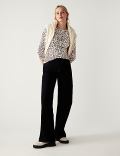 Cotton Rich Printed Slim Fit Top