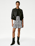 Jersey Printed Mini Tiered Skirt