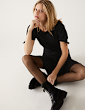 Jersey Round Neck Mini Skater Dress
