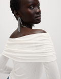 Embellished Off The Shoulder Bardot Top