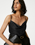 Satin Cowl Neck Cami Top