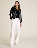Faux Leather Biker Jacket