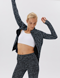 Printed Reflective Long Sleeve Running Top