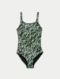 Animal Print Padded Scoop Neck Swimsuit