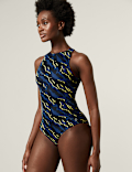 Printed Halterneck Swimsuit