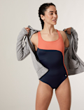 Printed Padded Scoop Neck Swimsuit