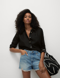 Pure Linen Oversized Girlfriend Style Shirt