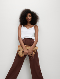 Linen Rich V-Neck Cami Top