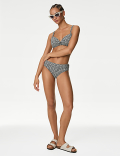 Printed Roll Top Bikini Bottoms