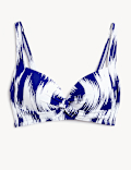 Printed Padded Plunge Bikini Top