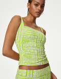 360 Tummy Control Printed Padded Tankini Top