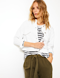 Pure Cotton Cropped Utility Jacket