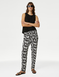Jersey Drawstring Tapered Trousers
