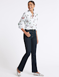 Mid Rise Slim Bootcut Flared Jeans