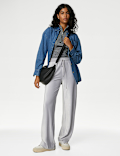 Velour Wide Leg Joggers